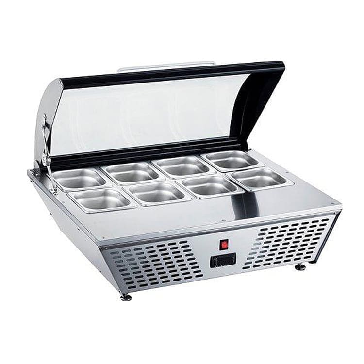 Витрина для развесного мороженого K67L настольная в аренду, температурный режим от -18 градусов, 8 емкостей GN1.6