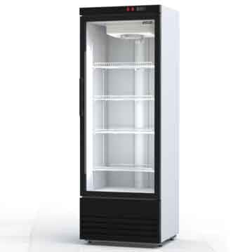 Морозильный шкаф PR 500 л в аренду, низкотемпературный режим -18 градусов, витринного типа, стеклянная дверь