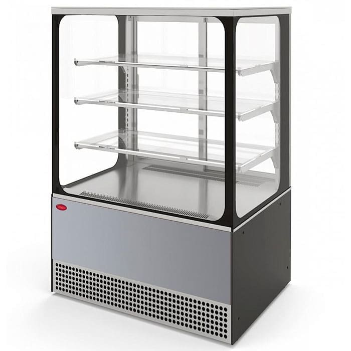 Кубическая кондитерская витрина Veneto 950 Cube в аренду нержавейка, среднетемпературный режим от 0 +7 градусов
