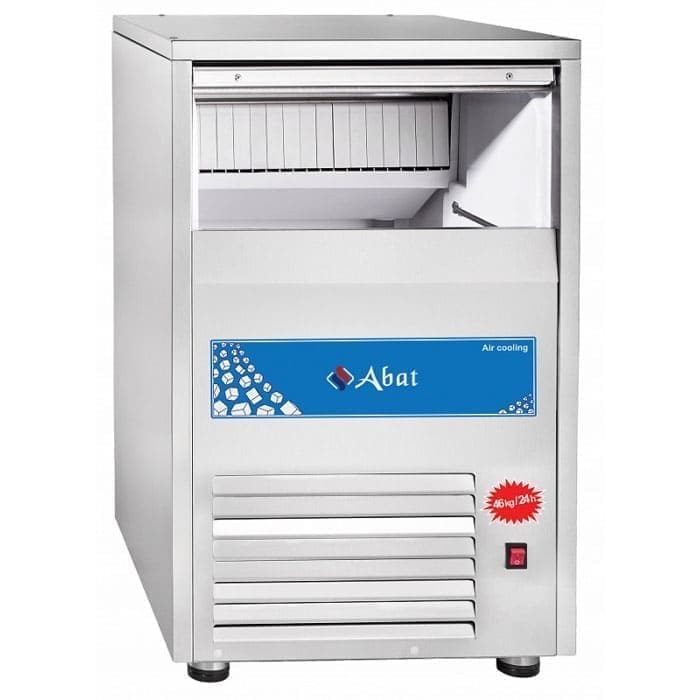 Льдогенератор Abat кубикового льда в аренду,  ЛГ 46 кг сутки, бункер 25 кг, подключение к воде